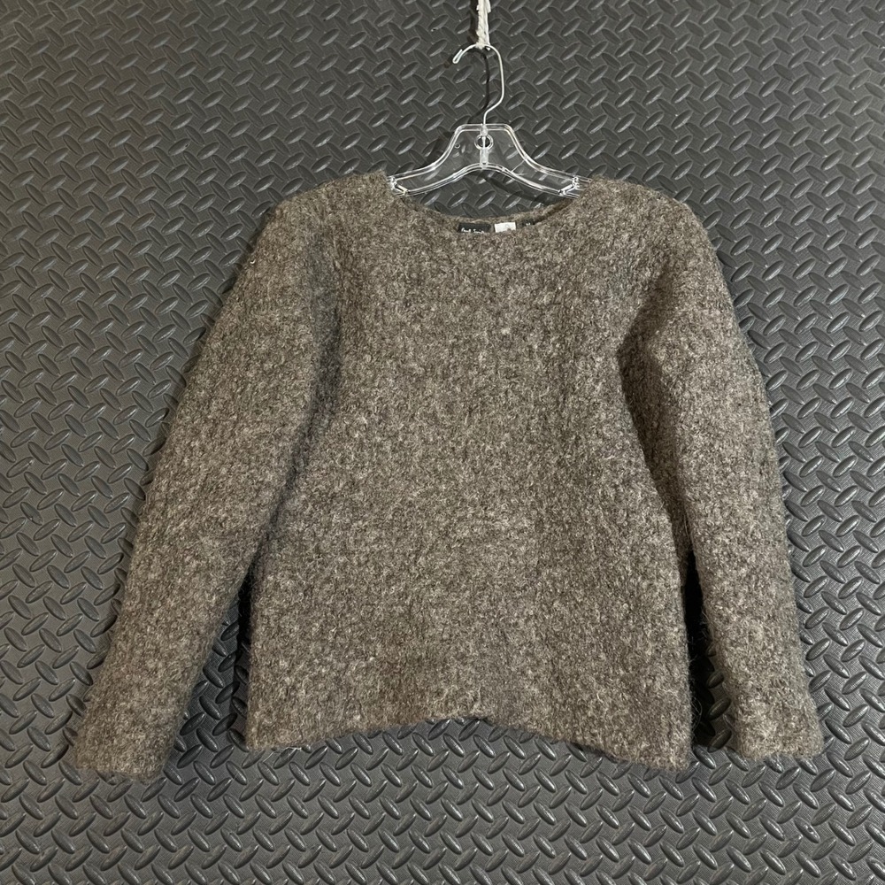 Paul‎ Smith PS Italy Brown Wool Blend Textured Knit Sweater Women M